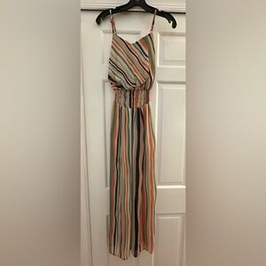 Multicolor Striped Maxi Dress